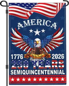 12x18 Inch Double-Sided 250th American Anniversary USA Flag, Patriotic 1776 We The People Garden Flag for Outside, 4th of July Outdoor Decorations, Home Supplies Gift