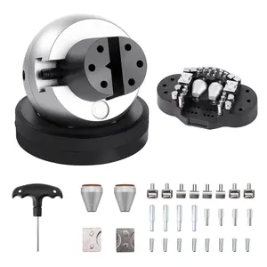 【Summervibes】VEVOR Ball Vise, 5" Engraving Setting Tool, 360° Rotation Engraving Block Vise, 35 PCS Attachment Jewelry Engraving Block Tools Standard Block for Gemstone Inlay and Small-Scale Engraving