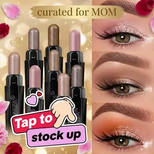 【HOT】LUXAZA 6PCS / 10PCS Eyeshadow Stick Neutral Shimmer Matte Brown Metallic Cream  Smudge-proof & Waterproof Eye Brightener Long-Lasting Eyeshadow Pencil Crayon Set Makeup Cosmetic #SummerVibes #Summervibes Highly Pigmented Palette Smooth