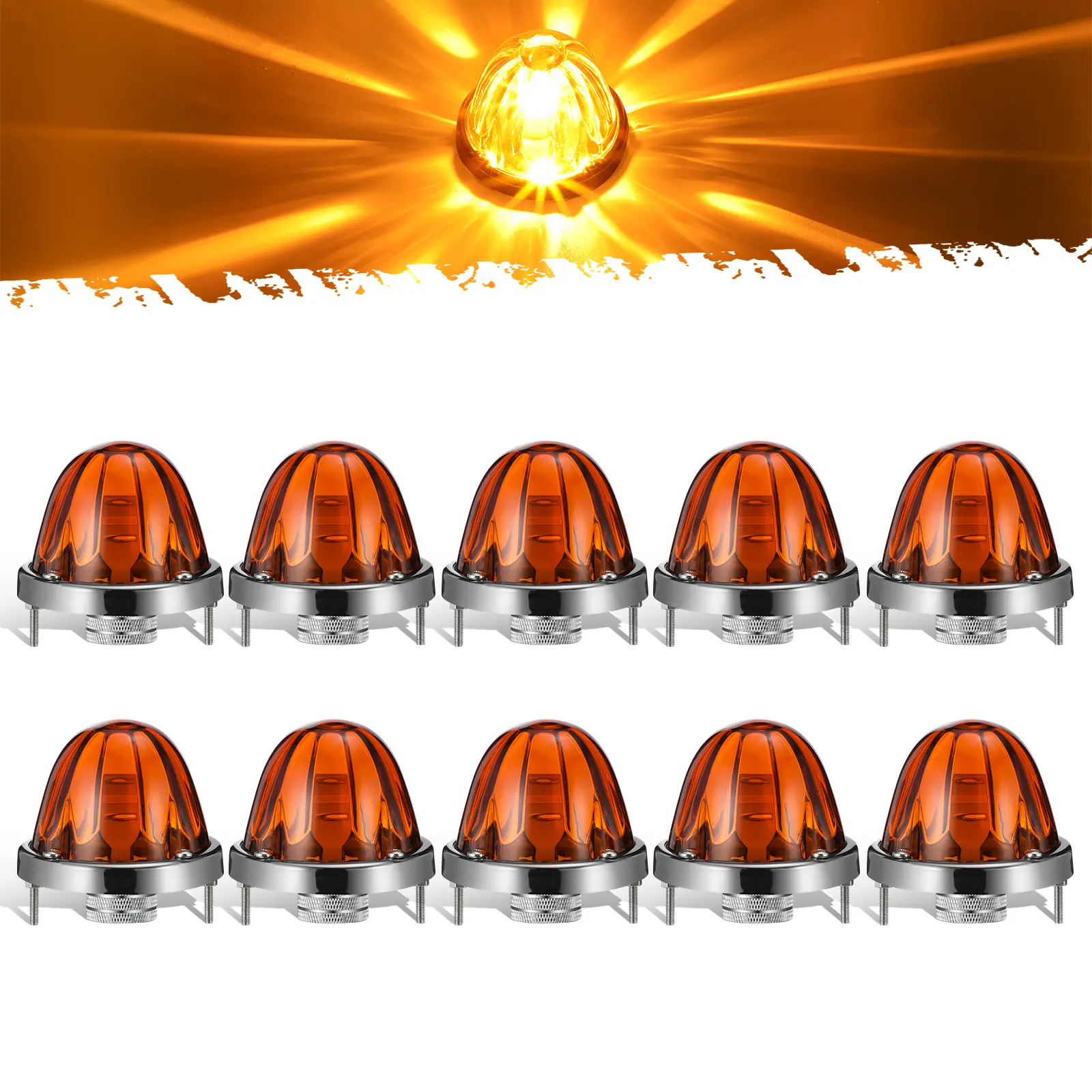 Amber lens-Amber light-10Pieces