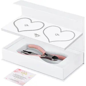 Permanent Couples Matching Bracelets Kit - DIY Bracelet Set Cuban Adjustable Link Bracelets Gifts for Boyfriend, Valentines Day Gifts for Him Her Matching Bracelets    for Anniversary Birthday