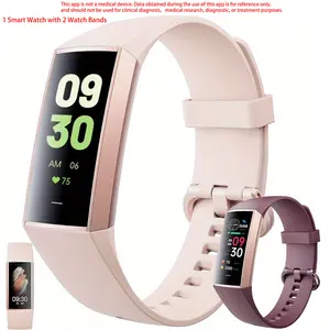 1.1" AMOLED Smart Watch Fitness Tracker Women Men With Step Counter, Sleep Monitor, Calorie Tracking, Activity Tracker Step Tracker, Fitness Tracker, Step Caloric, Step Tracker for Android iPhones Women Men, Smart Watch with Two Watch Band