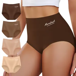 MORELECT FallFreshness,4/6/8 Counts Cotton Panties for Women,Mid-Rise Comfort Underwear,Breathable Briefs with Logo,Earth Tones Collection,All Seasons Panties for Mature Ladies Versatile Womenswear,mothersdaygift.