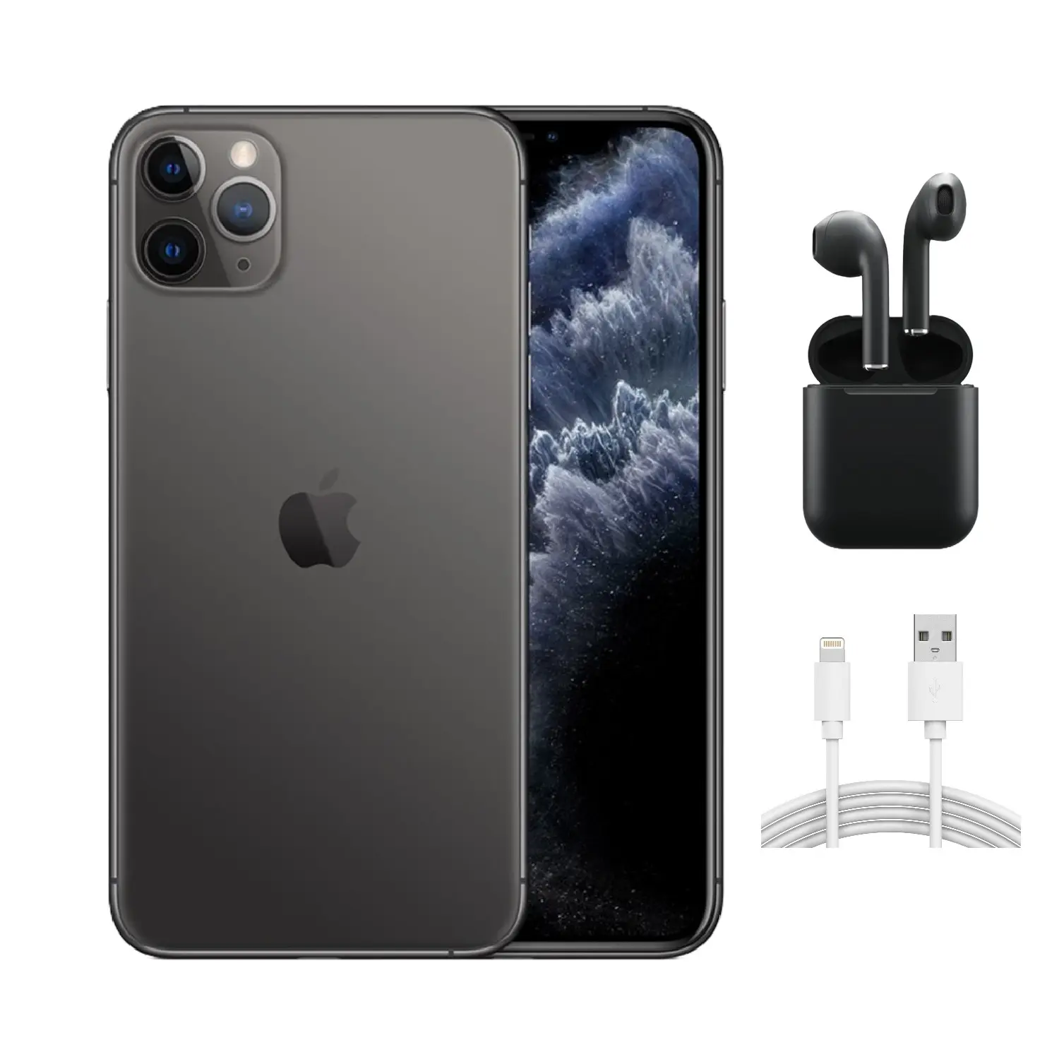 Refurbished Apple iPhone 11 Pro(Unlocked)-Good Condition with Wireless Earbuds & 1 Year Warranty  A2160