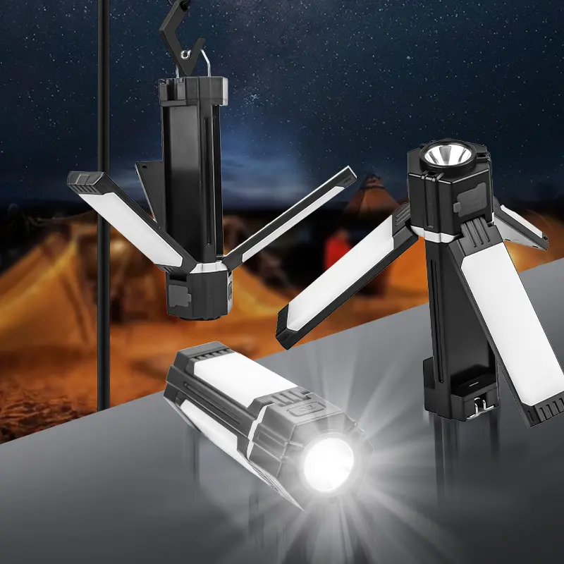 3000mAh USB-C Rechargeable Multi-functional LED Camping Lantern with Power Bank and Hanging Hook Camping Accessories Portable Camping Light Camping Outdoor Gadgets
