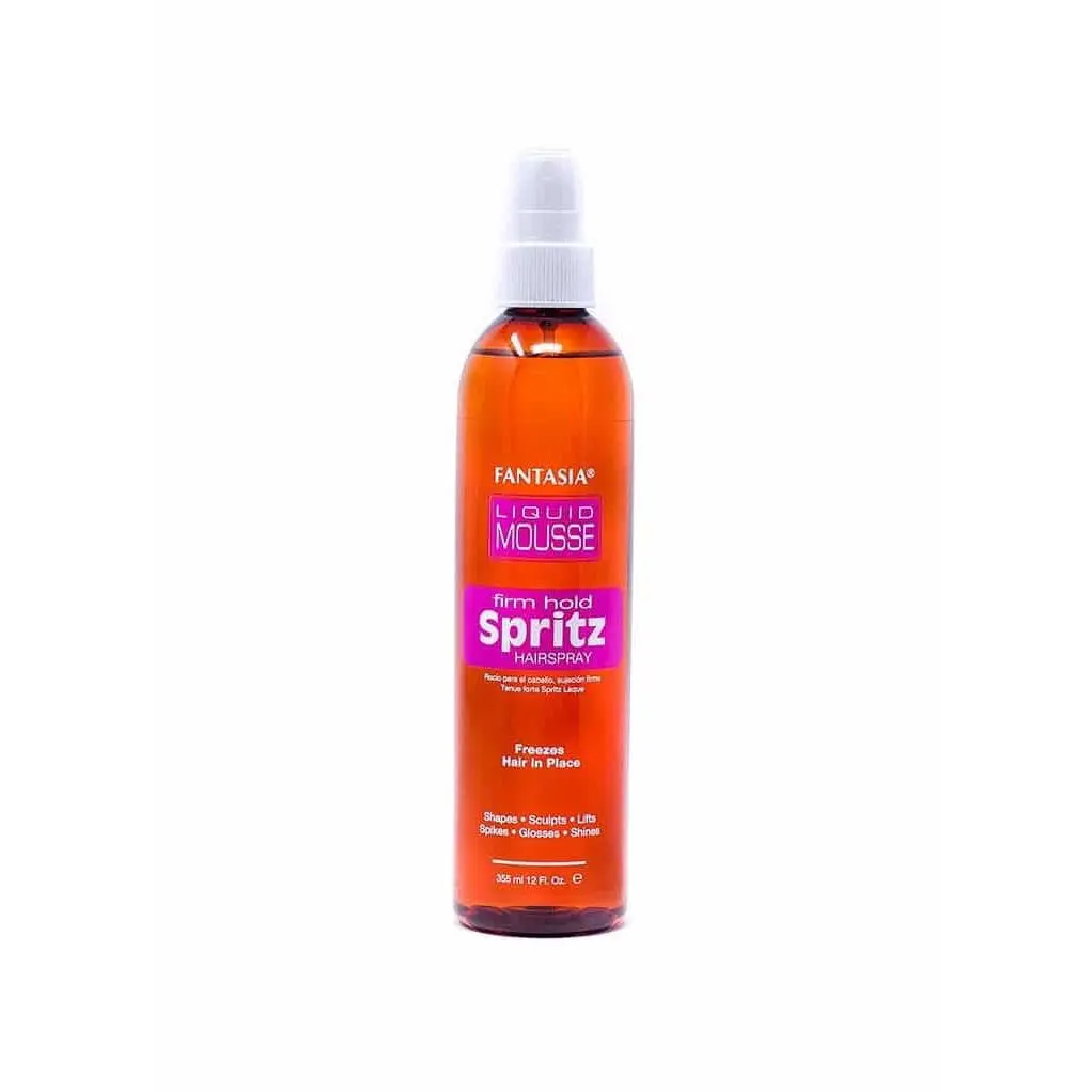 10 oz Liquid Mousse Spritz Volumizing Texture Spray - Styling Foam with Mega Strong Hold, Frizz Control, Fast-Drying, Invisible Volumizing Boost for Curly Hair, Unisex Haircare Styling Bottle