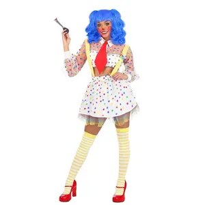 Women's Sheer Clown Costume
