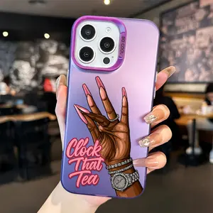 Fashion Creative English Clock That Tea Design Phone Case Anti Drop Back Cover Compatible with iPhone 17 16e 16 15 14 13 12 11 Pro Max Air X XR XSMAX 8 7 Plus for Samsung S25
