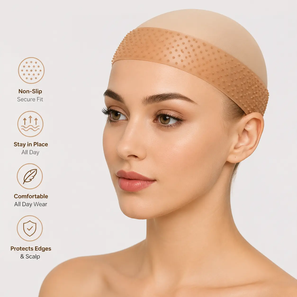 Transparent Silicone Wig Grip Headband for a Secure Fit, Non Slip Hairbands Designed to Prevent Wig Sliding, 1Pc, Headbands, Wig Grip Band