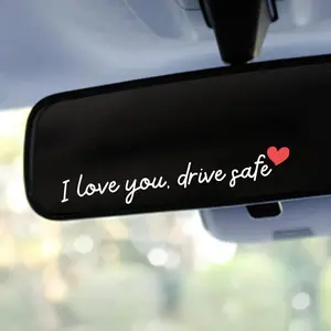 2D Flat - I Love You. Drive Safety Stickers - Perfect for car mirrors, desks, scrapbooks, and laptop cases, spreading a positive atmosphere, made of flat vinyl, Car Decals, Vehicle Decoration, Car Decoration, Car Accessories