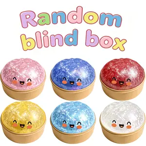 [What's in the Box? ]New 2026 Glitter Dumpling Squishy with Steamer Box, Soft Sensory Fidget Steamed Bun Squeeze Tool for Adult Stress & Anxiety Relief,  Cute Office Desk Decor and Relaxing Accessory