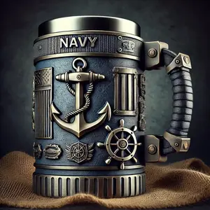 Military Memorial Resin Craft Cup, Unique Coffee Water Glass, Personalized Design, Durable & Stylish Drinkware, Perfect Gift Idea, Travel Coffee Mug, Stylish Coffee Mugs