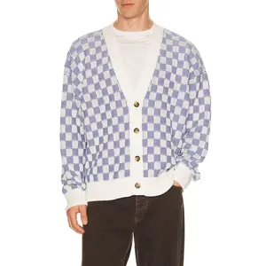 Tommy Jeans Relaxed Texture Cardigan in Fizzy Blue Unisex