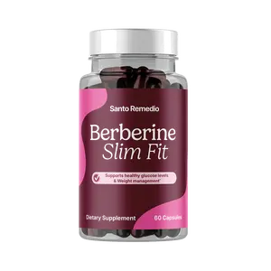 Santo Remedio Berberine, Dietary Supplement, Vegetarian, No Added Sugar, 60 Capsules, 30 Servings.