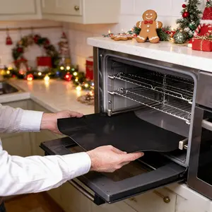 Oven Bottom Mat, Extra-Large Heavy-Duty Non-Stick Oven Mat, Reusable Oven Protector, Suitable for Kitchens, Ovens, Air Fryers, Grills, Ideal for Christmas And Thanksgiving, Reusable, Dishwasher Safe, Cooking Accessory, Easy to Clean, 3-Pack