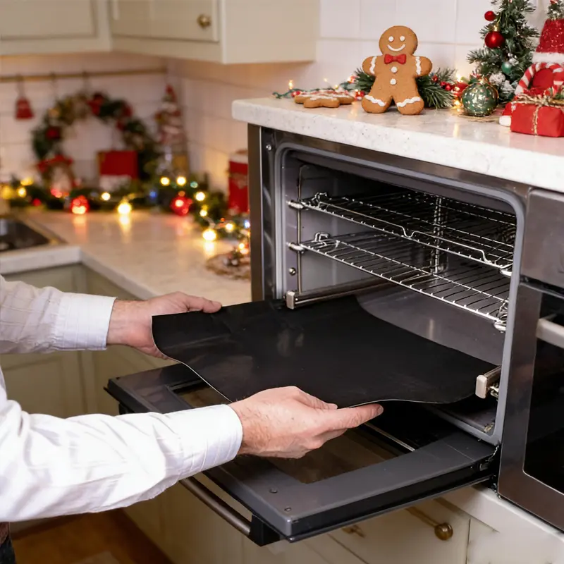 Oven Bottom Mat, Extra-Large Heavy-Duty Non-Stick Oven Mat, Reusable Oven Protector, Suitable for Kitchens, Ovens, Air Fryers, Grills, Ideal for Christmas And Thanksgiving, Reusable, Dishwasher Safe, Cooking Accessory, Easy to Clean, 3-Pack