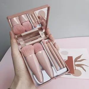 Mini Soft Hair Brush Set with Mirror, Portable and Easy to Carry, Professional Touch, Flawless Makeup, Perfect Gift, Face Makeup Brushes, Makeup Brushes Set