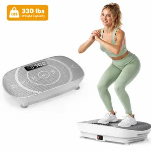 Slim Compact Vibration Plate – Lymphatic Drainage, Whole Body Home Fitness & Muscle Tonings Whole Body Workout Vibrations