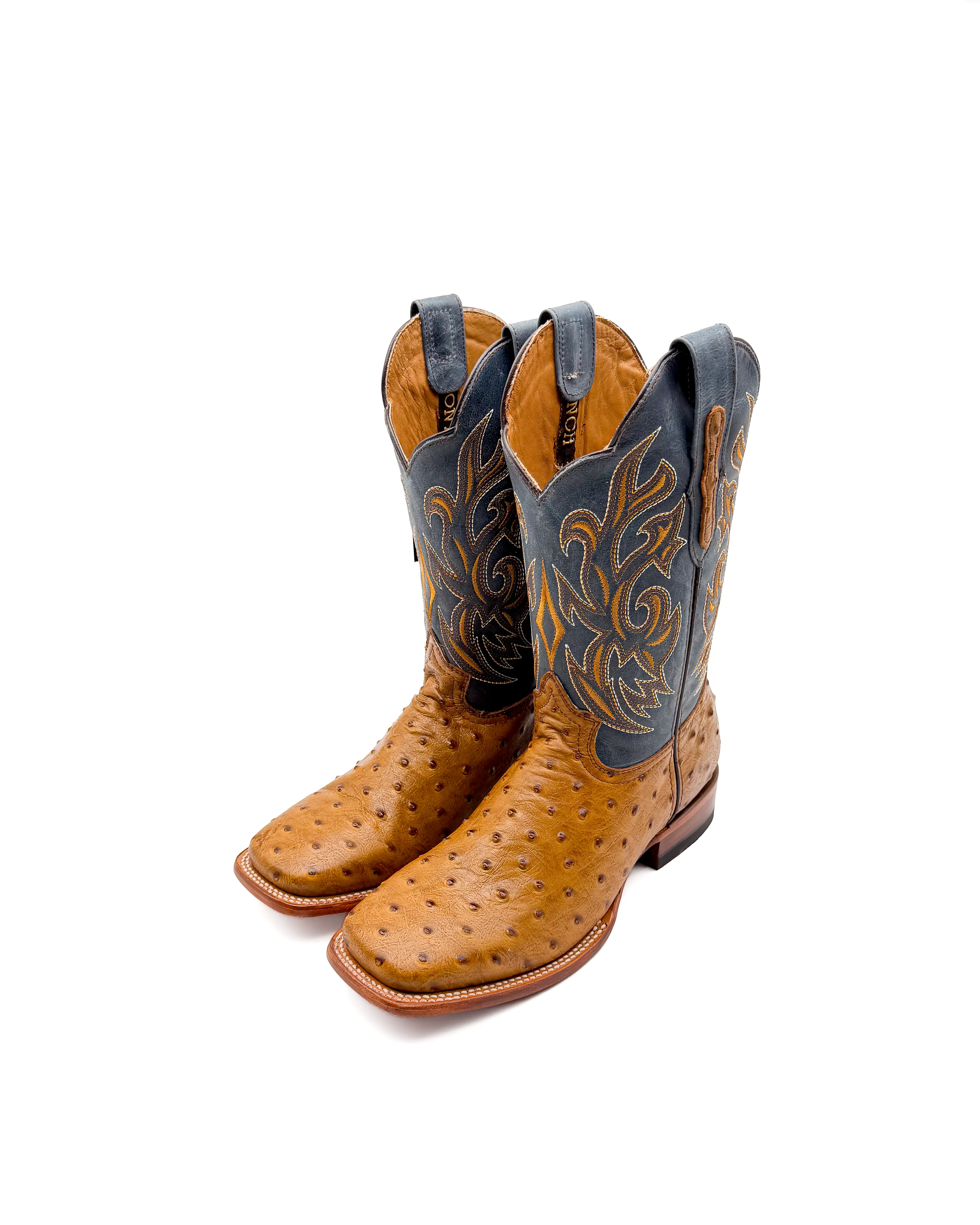 Cowboy Boot Ostrich Light Brown