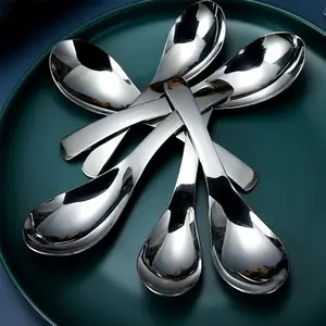 Stainless Steel Spoon, 1 Count Exquisite Thickened Spoon, Household Spoon, Kitchen Utensils for Home Use, Tableware for Home Kitchen, Kitchenware