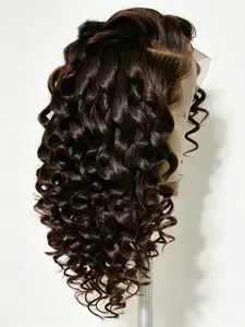26-Inch 180% Density Heat-Resistant Synthetic Wig, Deep Wave Curly, Deep Wavy Curly, Lace Front, All Seasons,Glueless , Daily Wear