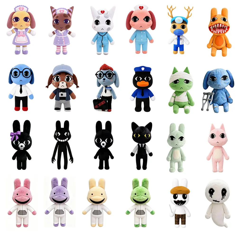 Animal Hospital Game Plush Doll, Cute Animal Doctor Nurse Stuffed Plush Toy, Horror Game Character Plushie, Collectible Gift for Fans