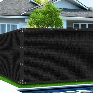 4/5/6ft Privacy Screen Fence - Includes Zip Ties - Garden Privacy Screen - Multi-Purpose Fence Privacy Mesh - Ideal for Outdoor Backyards, Gardens, Courtyards, Pools, and Patios - Black