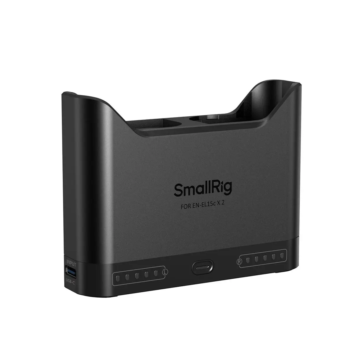 SmallRig Dual-Slot USB-C Camera Battery Charger for Nikon EN-EL15c, Charging for EN-EL15c x2, Black, Handheld, Port