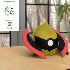 Haxorus Ball - 1st Print - High-Quality PLA, 3D Printed Pokeball Figure