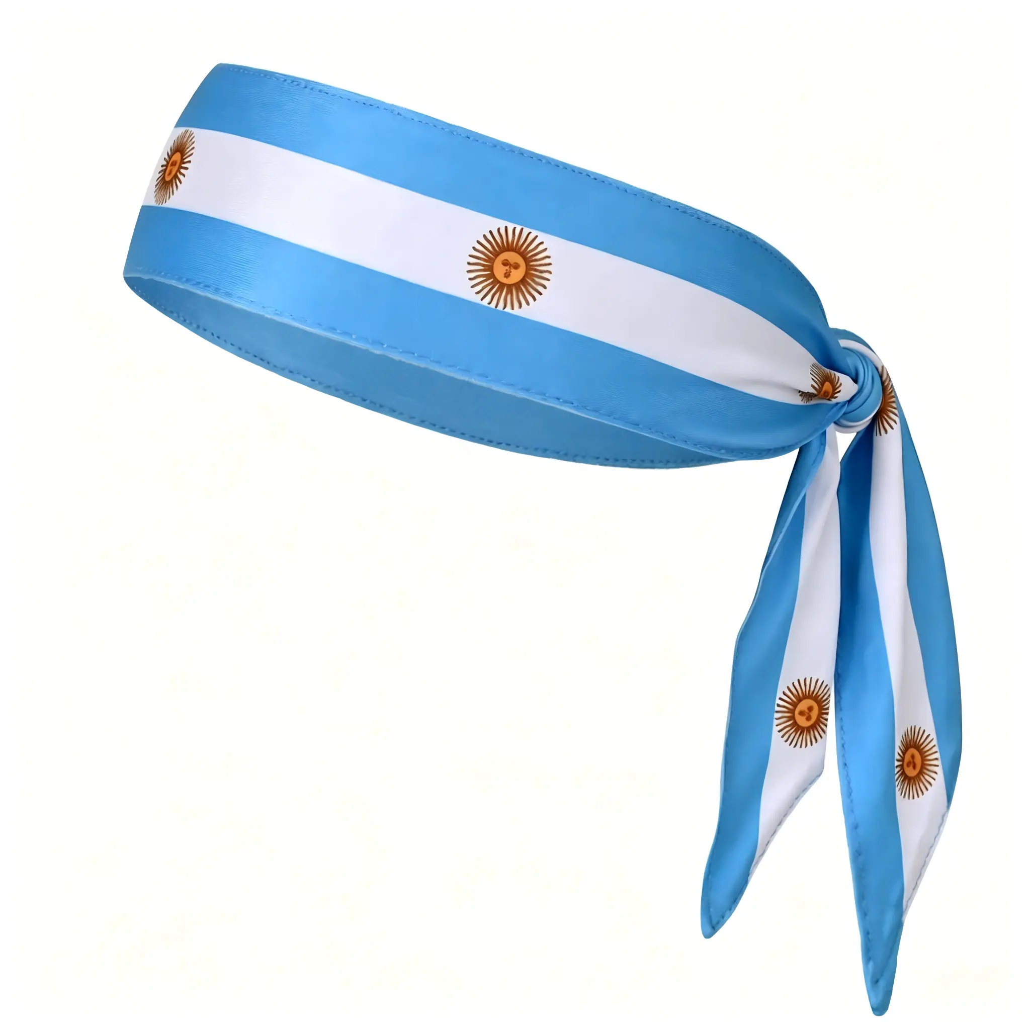 Argentinian Argentina Soccer National Flag Head Tie Headband Fútbol Faixa de Cabelo Esportiva Bandeira Sports Football Costume Sweatband Colombia Colombian Mexico Mexican Brazil Brazilian Canada Canadian French France Portugal Portuguese UK USA American