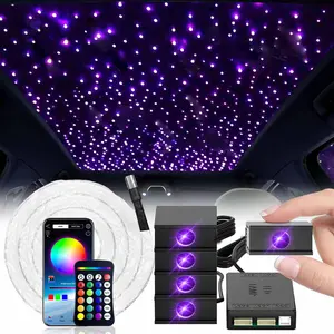 Split Starlight Headliner Kit - 300pcs-1200pcs 0.02in 4.9ft Fiber Optic RGBW Star Lights   Starlight Car Roof   for Car with 2/4/6 Light Heads 16W Engine Easy to Hide,Flexible Wiring,APP/Remote Control for Car Roof Ceiling