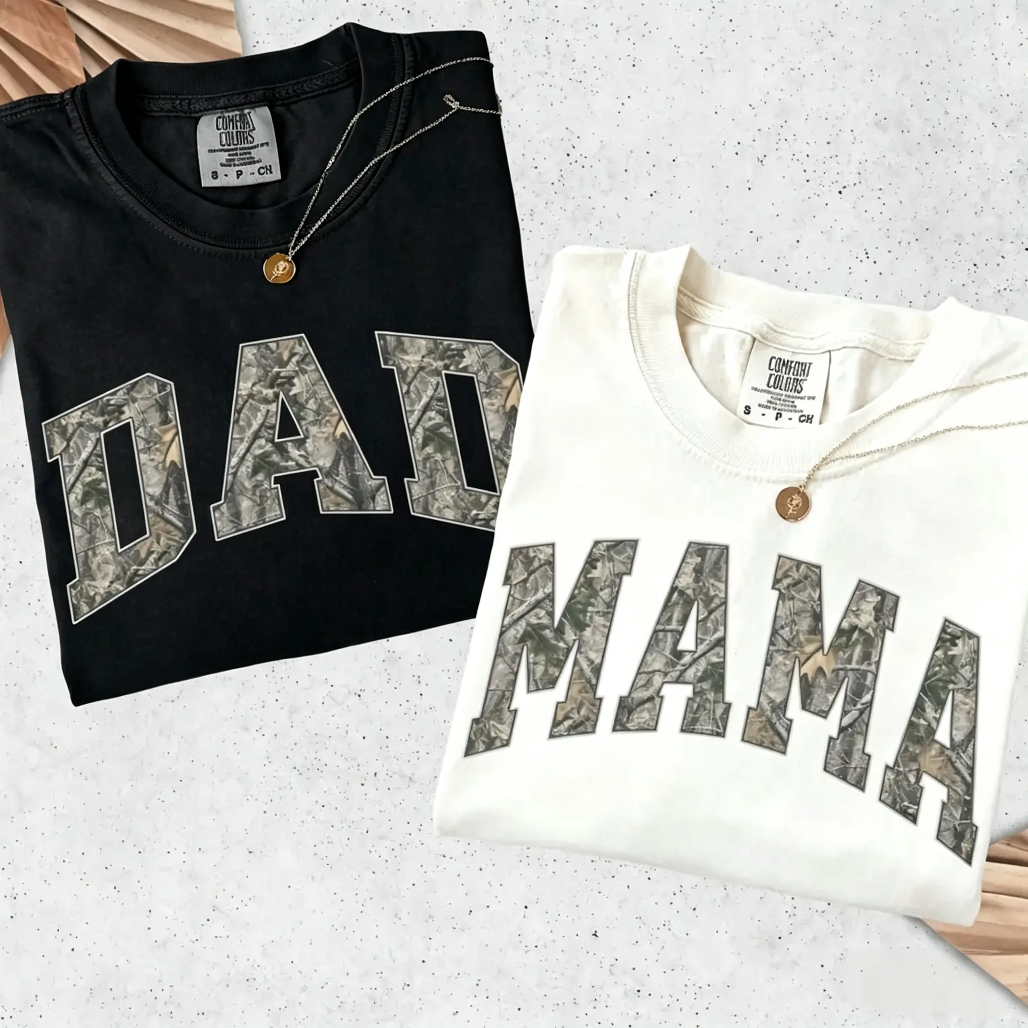Camo Mama Dad Shirt, , Matching Mom & Dad TShirts, Pregnancy Announcement, Mother's Day Gift for Mom, Dad Gift, Christmas Gift