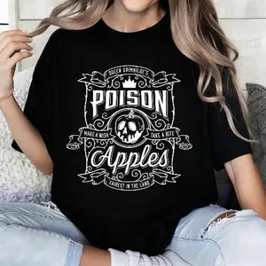 100% Pure Cotton Evil Queen Snow Poison Apples Villain Unisex Shirt