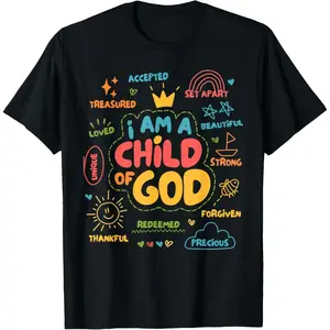 I am a Child of God Christian Retro Jesus Faith Design Gifts T-Shirt