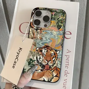 Wildlife tiger stripe and nature pattern phone case, 360-degree full coverage protection, compatible with iPhone 17/16/15/14/13/12/11/X/XS/XS Max/16E, waterproof, shockproof, and scratch-resistant, a perfect holiday gift for friends, family, or yourself.