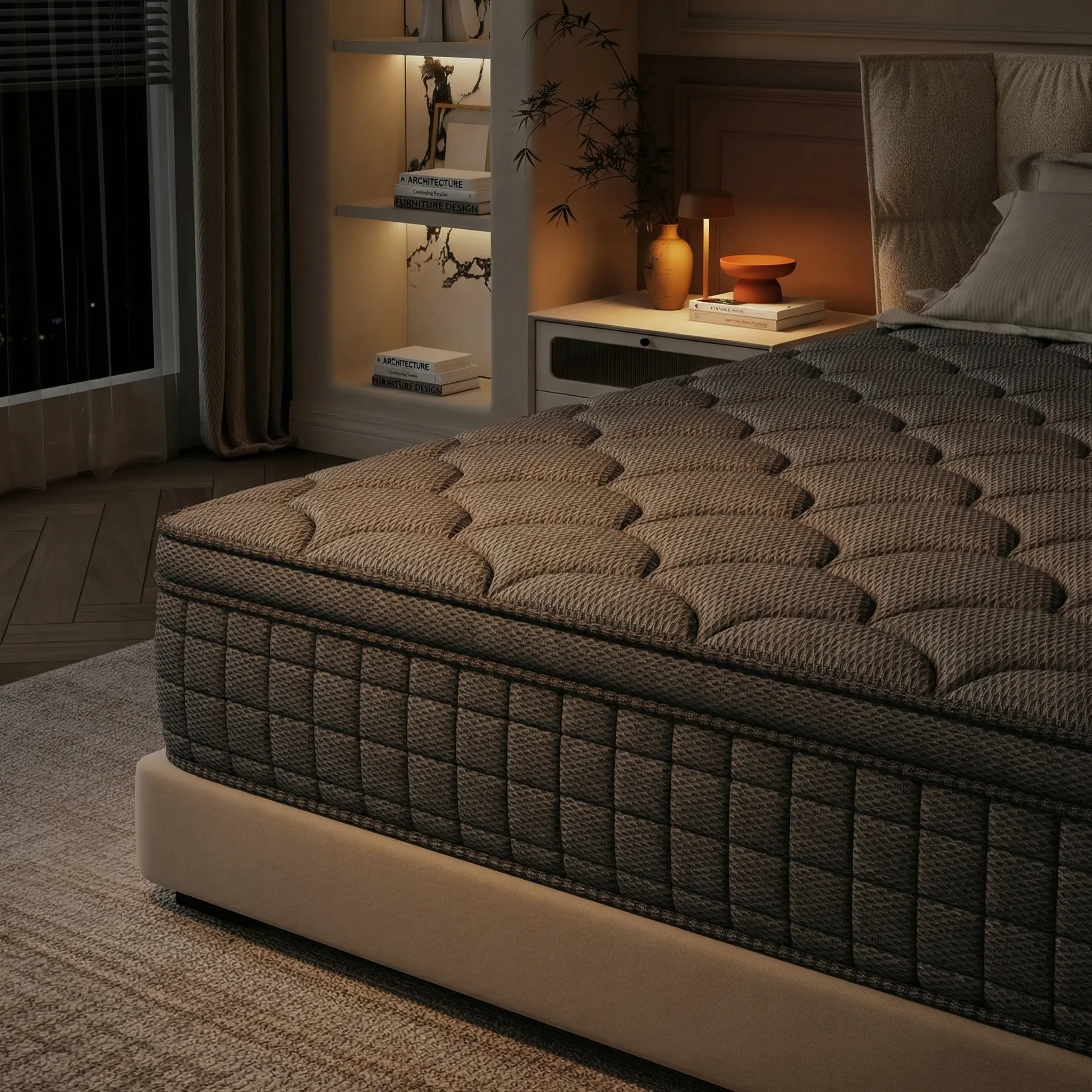 Medium Firm Mattress for Cool Sleep & Spine Alignment with Motion Isolation Noise-Free Deep Sleep Features Orthopedic Foam Odorless Memory Foam