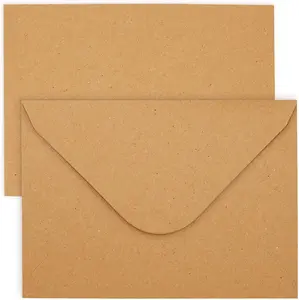 50-Pack A6 Kraft Paper Invitation Envelopes - 4x6 Inches - V-Flap Brown Envelopes for Baby Shower Announcements, Birthday Parties, Weddings - Perfect for Office Supplies and Stationery