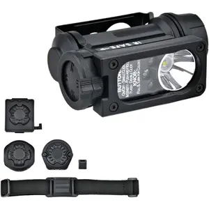 Helmet Light with Strobe/Constant Red/Blue/White/IR Lights, Signal Light with Headstrap for Outdoor Sports