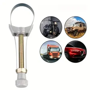 Durable Coin-Shaped Steel Bar Wrench, Adjustable Hand Tool, Ideal for Filter-Strainer Removal, Replacement and Outdoor Oil Filter Maintenance