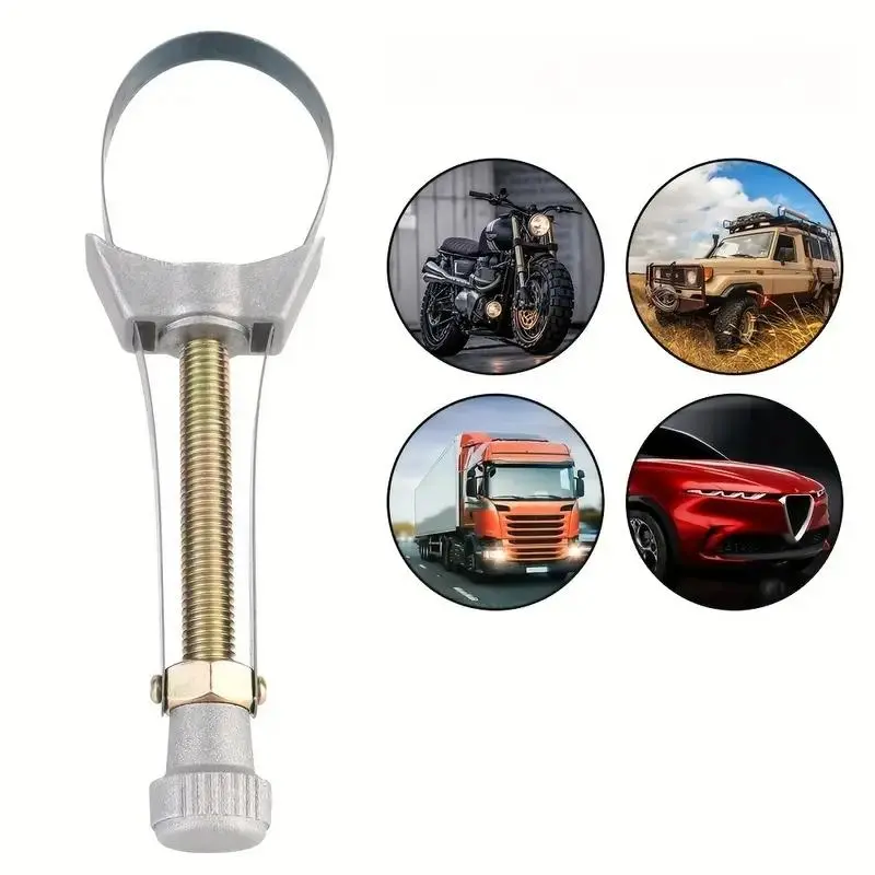 Adjustable Coin-Shaped Metal Steel Construction Wrench, Durable Hand Tool with Adjustable Design for Oil Filters Removal, Filter-Strainer Replacement