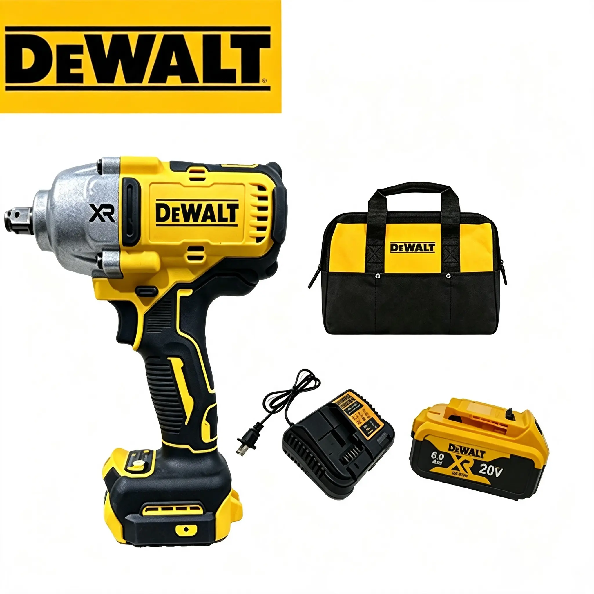 DEWALT DCF900 20V Lithium-Ion Brushless Cordless 1/2" Impact Wrench, 1400 FT-LBS Breakaway Torque, Heavy-Duty Tool for Auto Repair & Workshop Bolt/Lug Nut Removal
