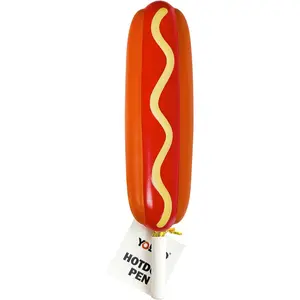 Hotdog Writing Pen-Bouncy PU Novelty Writing Pen, Fun Food-Shaped Office & School Supplies, Cute Gag Gift for Friends