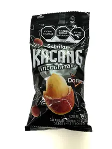 Cacahuates de Sabritas Kacang Sabor Doritos Incógnita 110 g | Doritos incognita Chili & Spice Coated Peanuts Snack, 110 g