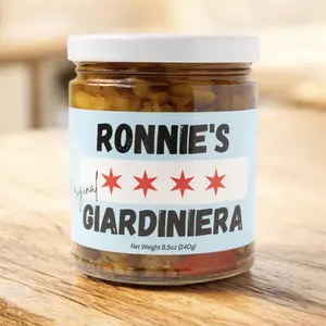 Ronnie's Original Giardiniera (Mild/Medium), 9oz (Chicago Italian Condiment Made with Peppers, Vegetables, Spices, and Extra Virgin Olive Oil)