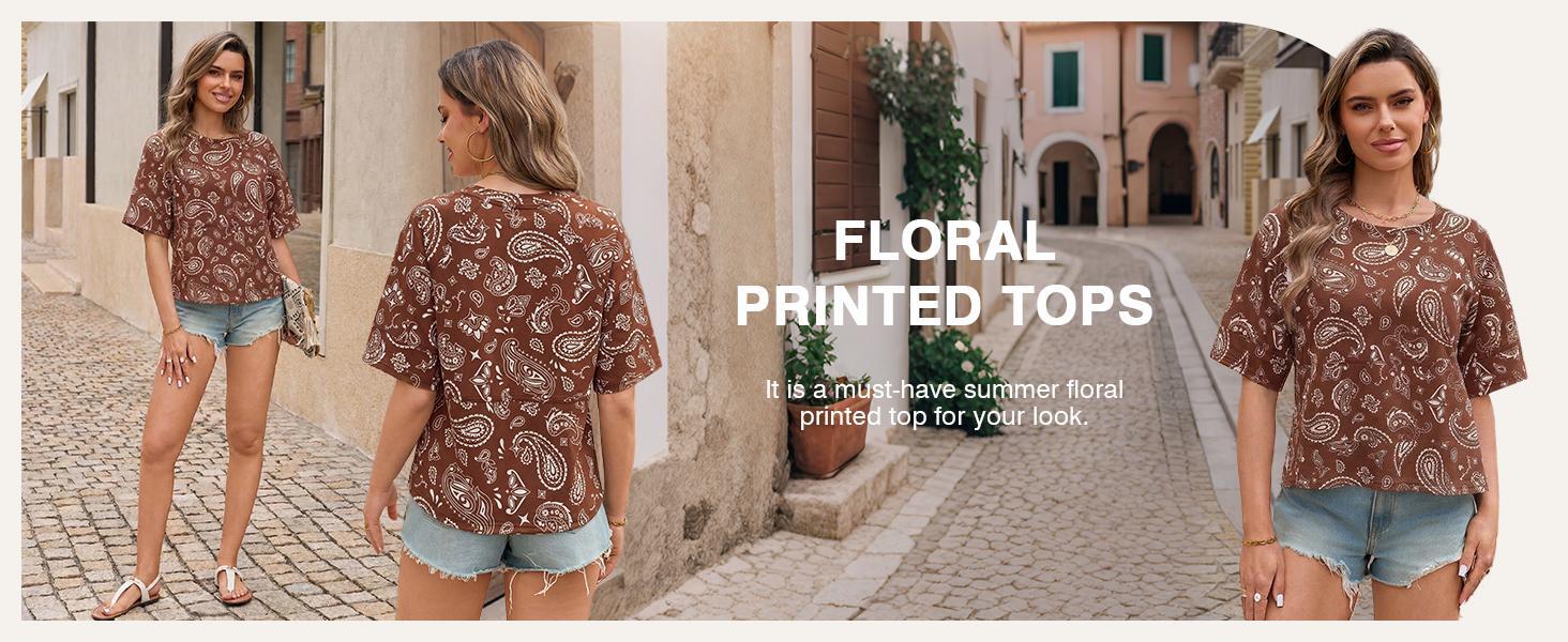 Imily Bela Women's Summer Casual Crewneck Batwing Half Sleeve T-Shirts Solid Color Loose Fit Cute Basic Flowy Tops Tees Blouses