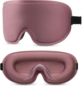 Sleeping Eye Mask for Side Sleeper Lash Extensions 3D Contoured Cup Blackout Night Blindfolded Eye Shade Cover with Adjustable Strap for Men Women Travel