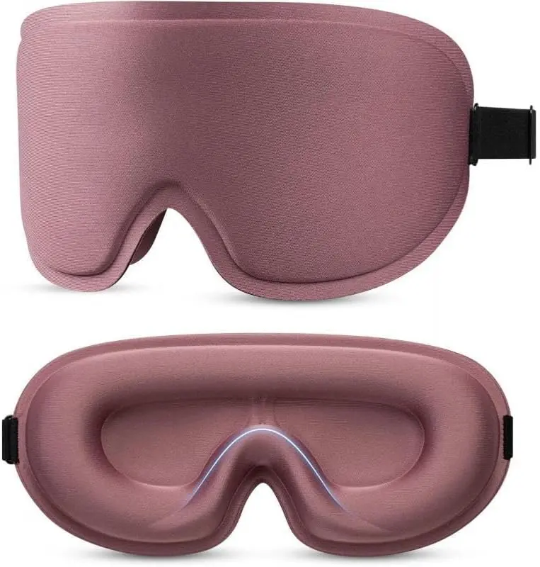 Lash Sleep Mask for Lash Extensions and Side Sleepers - 3D Contoured Blackout Cup Shields Eyes from Light with Adjustable Strap for Men and Women, Eye Treatments, Wear At Night, Blindfolded Night
