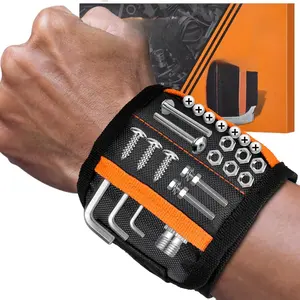 Stocking Stuffers Magnetic Wristband for Tools Holding Screws Nail Drill Bits-Adjustable Velcro Strap Breathable for Men Dad Husband Father Grandpa DIY Handyman Gifts for Christmas Birthday