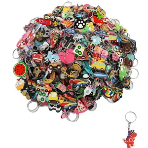 Cartoon Themed Random Keychain, Cute Mixed Style Key Rings for Daily & Gifting