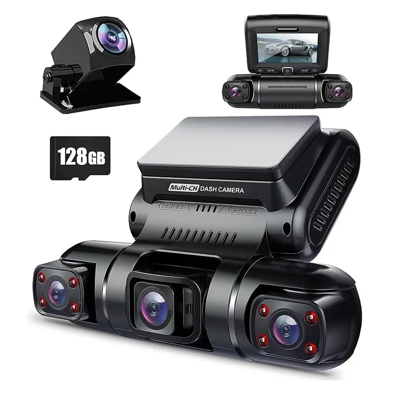 PRUVEEO 360 Degree View 4 Channel  Dash Camera for Cars, Built-in GPS WiFi Night Vision, 24/7 Recording Parking Mode Monitor, Free 128G Card， Hd Driving Recorder，Dashcam Vehicle Automotive Dvr，Rotatable Dashcam Video Dashcam,#TikTokShopDealsforYouDays